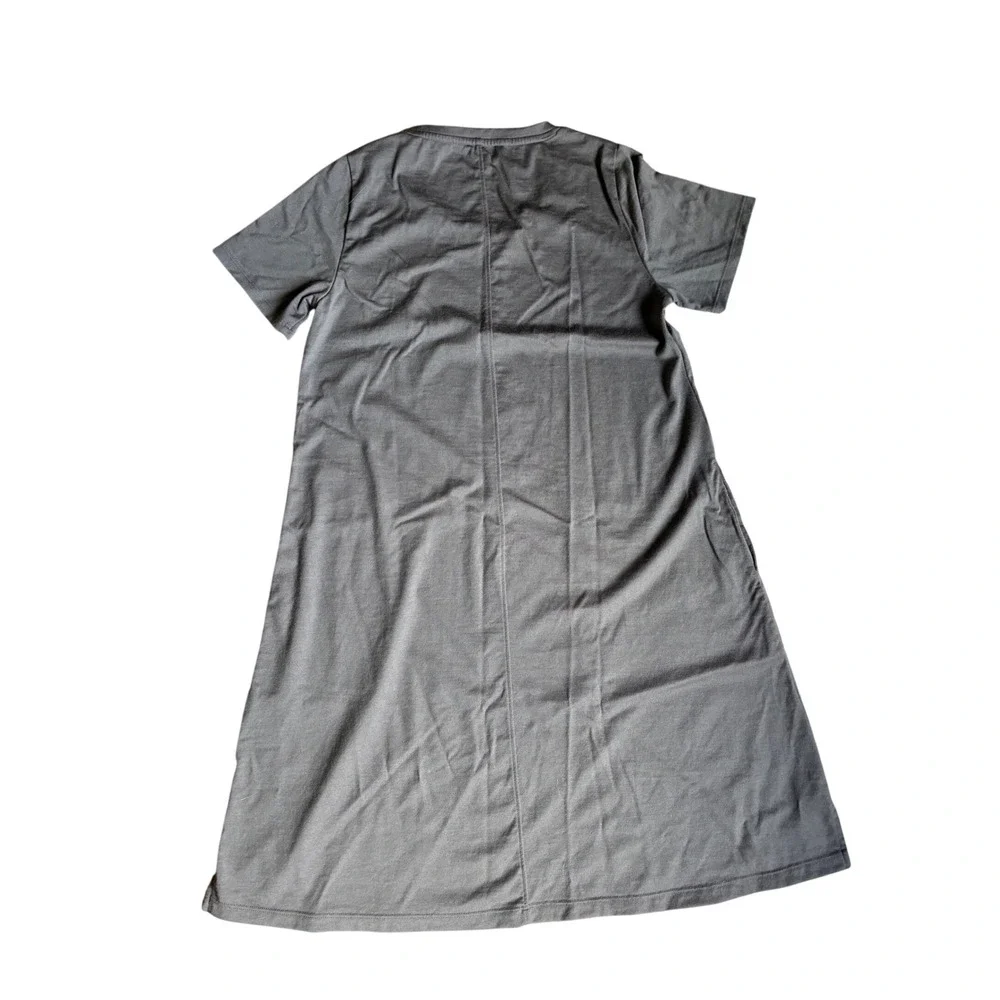 Woolx Georgie Merino Wool Dress Small Gray A-Line Pocket T-Shirt  Hiking Travel